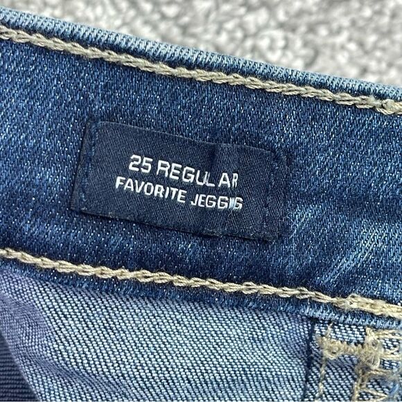 Gap Favorite Jegging Women's 25 Blue Skinny Mid-Rise Dark Distressed Jeans - Picture 7 of 13